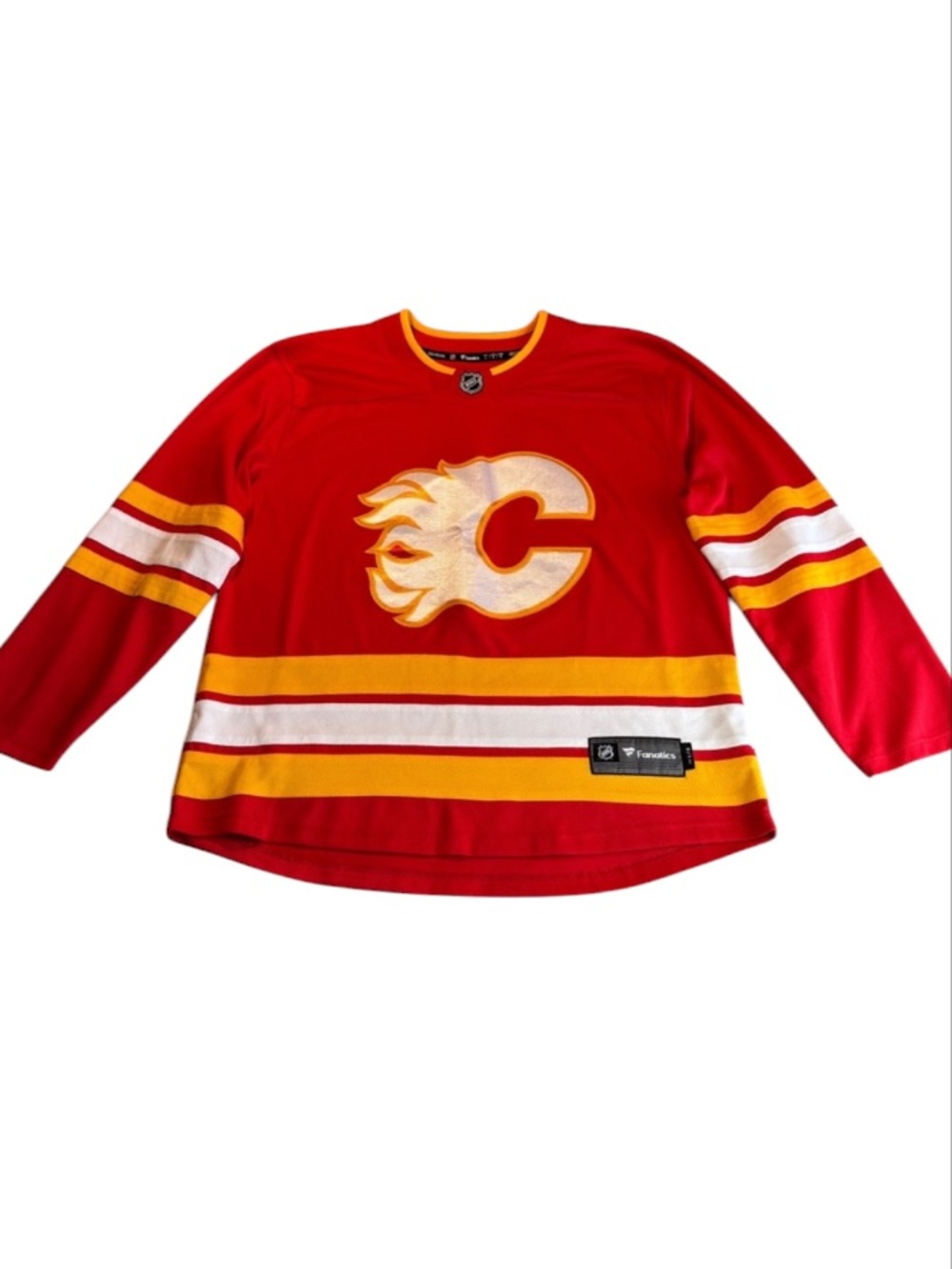 NWOT Fanatics Men's Calgary Flames Red Home Breakaway Jersey Size Large
